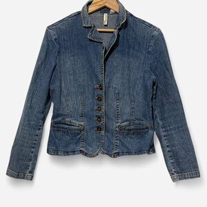 Y2K Denim Blazer Size PM Western Festival